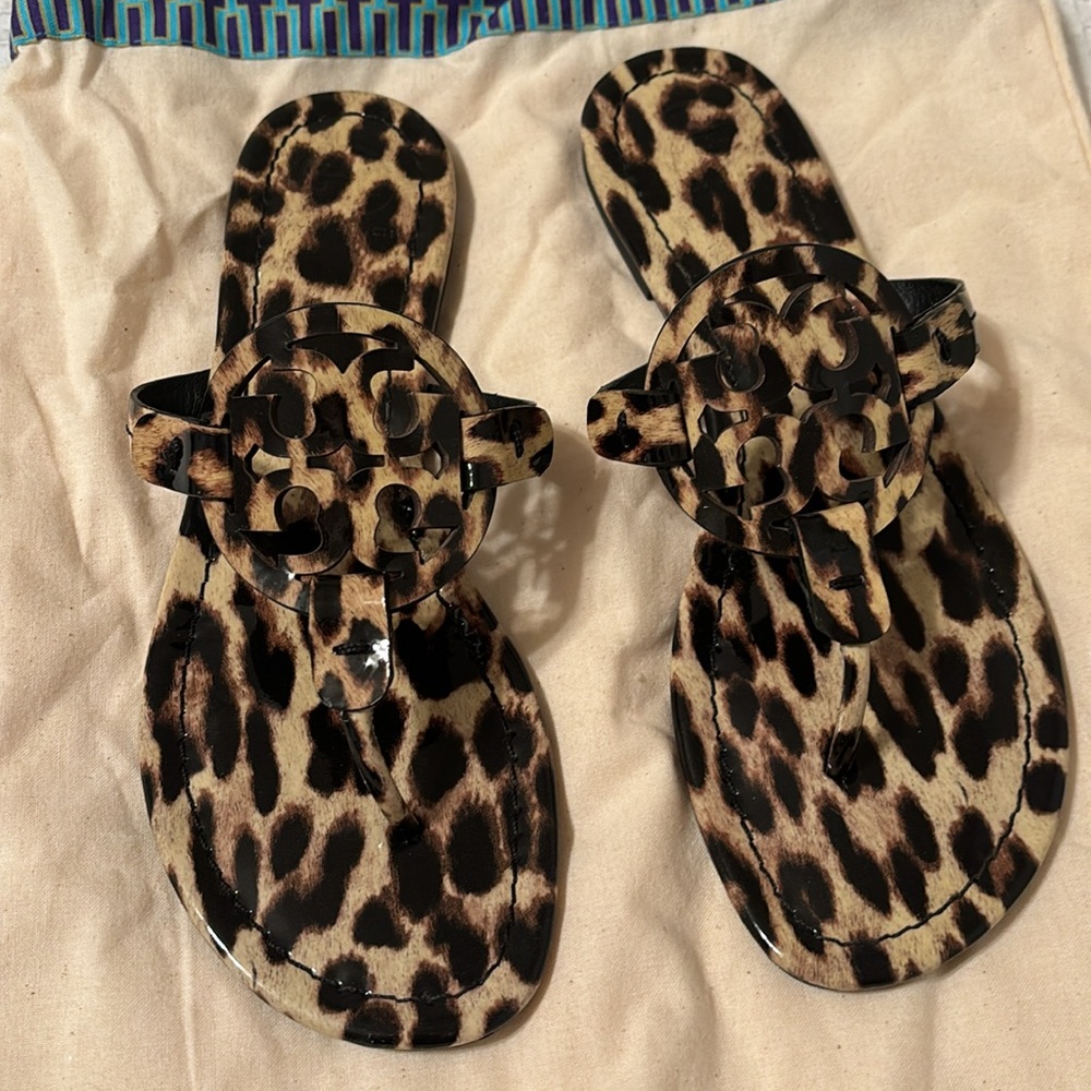 Tory Burch Miller Sandal Leopard Sz 8.5